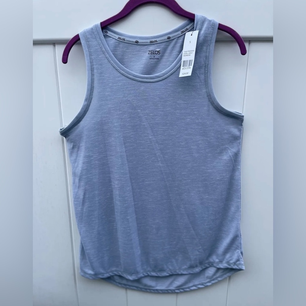 Zelos NWT gray sleeveless blouse size small